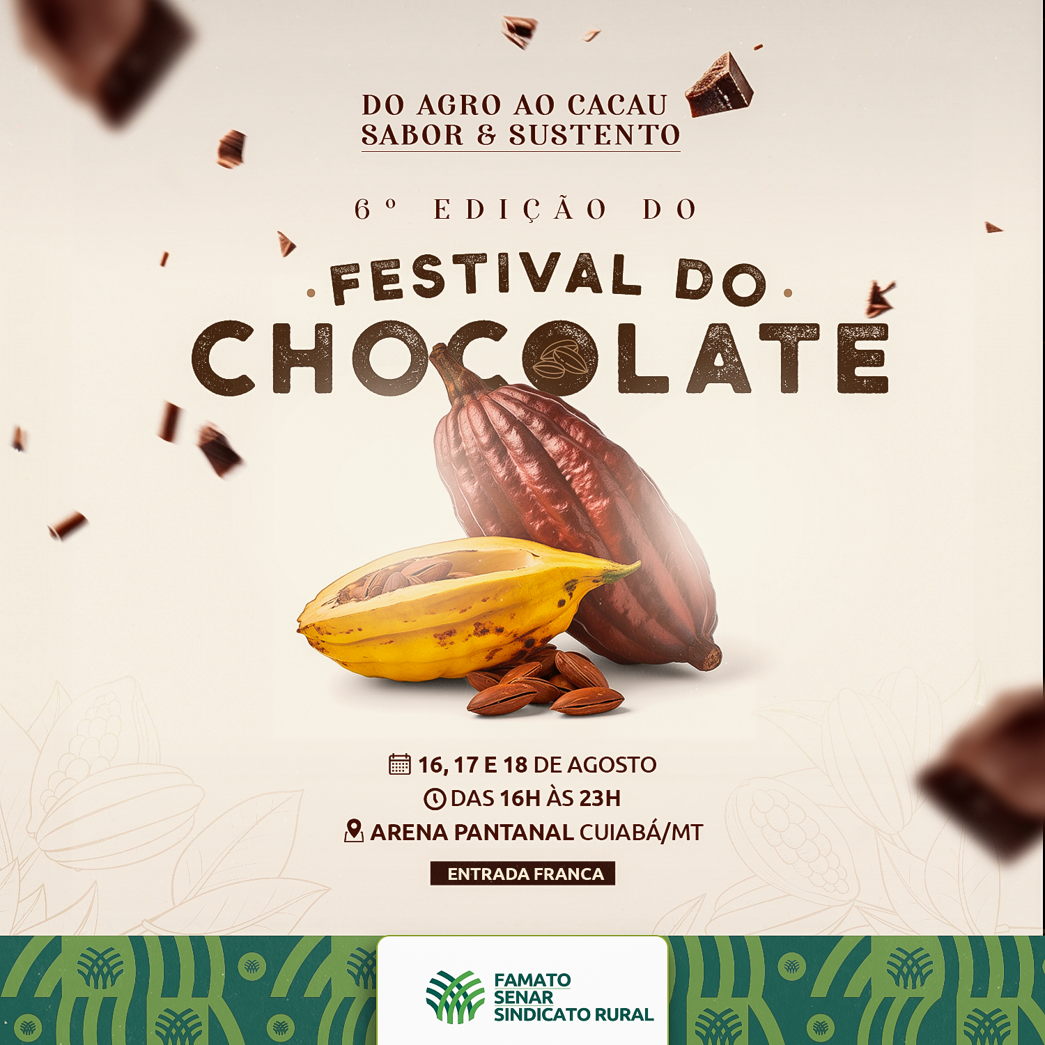Senar-MT marca presença no 6º Festival do Chocolate com conhecimentos sobre o cacau