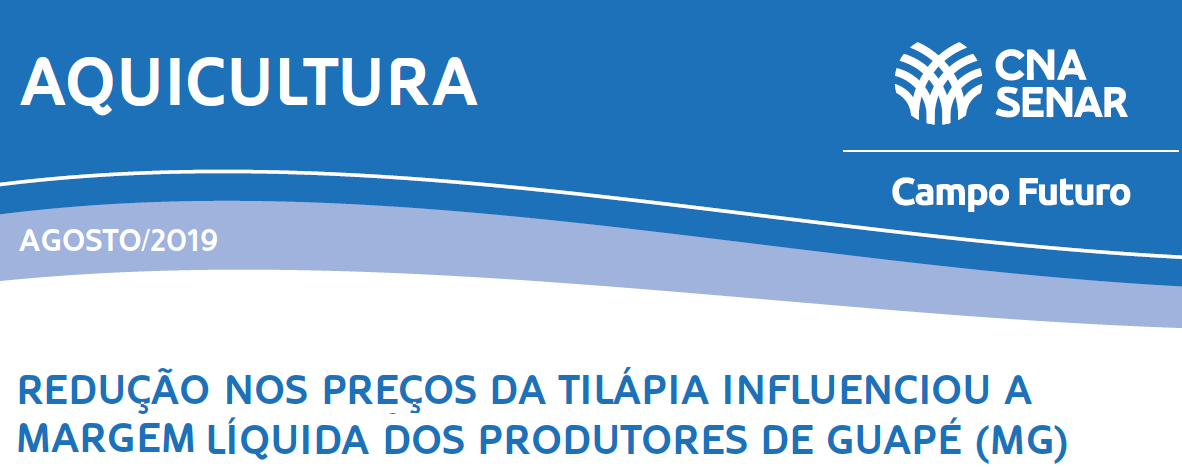 Margem líquida da produção de tilápia em Guapé (MG)