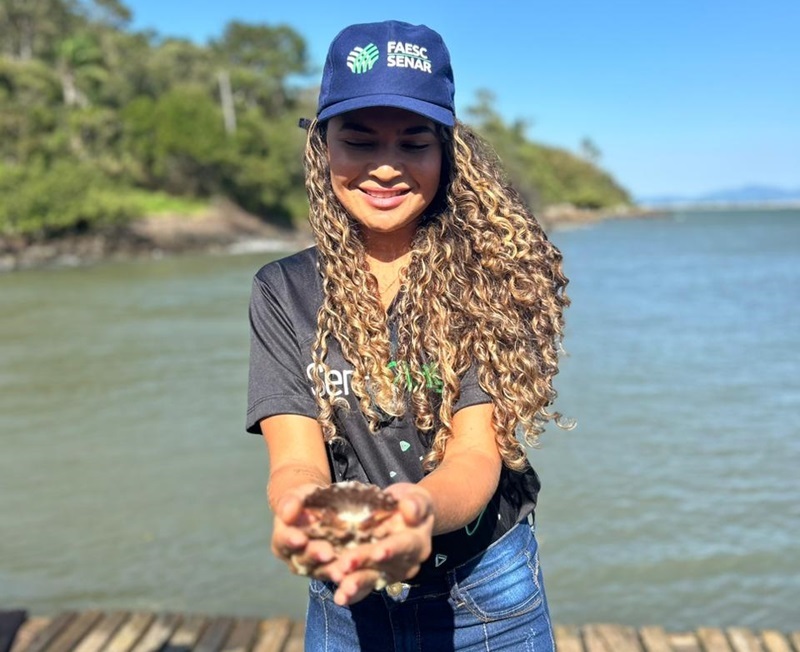 Bianca Kastembal na Paraíso das Ostras, em Florianópolis.