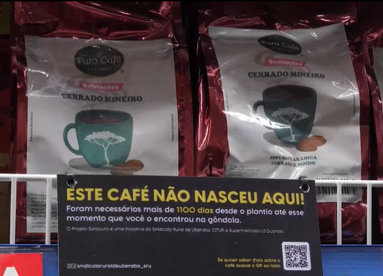 Um QR Code direciona a pessoa para mais informações a respeito da produção