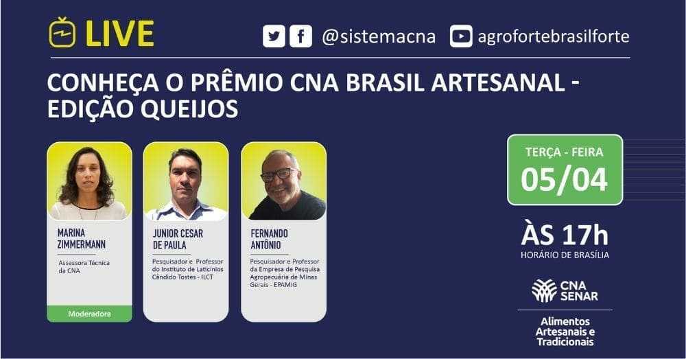 Conheca premio CNA Brasil Artesanal edicao queijos