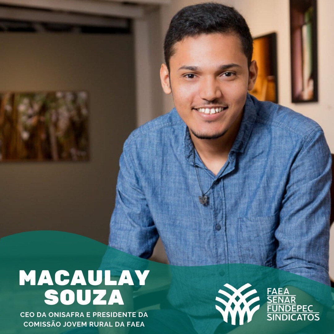 O empreendedor e presidente da Comissão Jovem Rural da FAEA, Macaulay