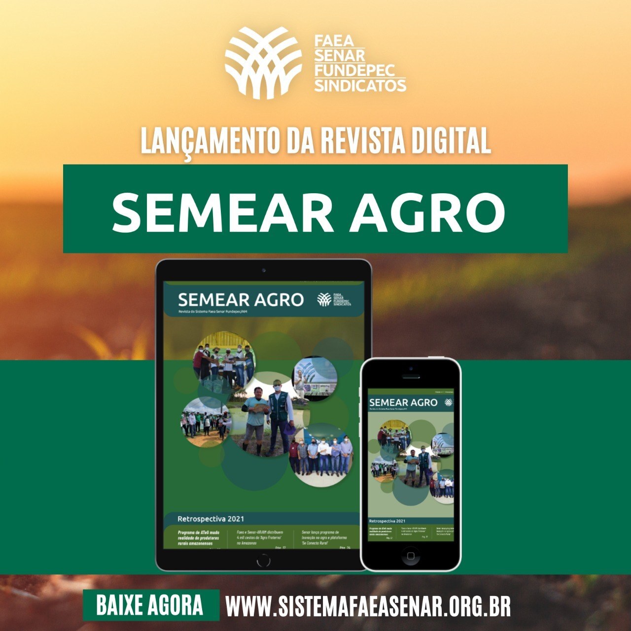 Sistema Faea Senar Fundepec/AM lança a revista digital "Semear Agro"