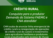Conquista para os produtores rurais: demanda do Sistema FAEMG e CNA atendida