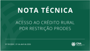CNA alerta produtor sobre regras do Prodes