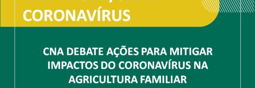 CNA debate ações para mitigar impactos do coronavírus na agricultura familiar