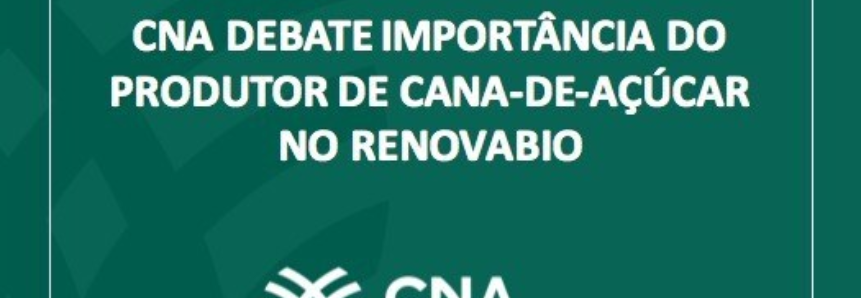 CNA debate importância do produtor de cana-de-açúcar no RenovaBio