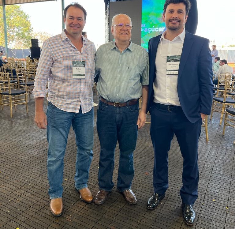 Nelson Perez, Antônio Cesar Salibe (presidente da UDOP) e José Guilherme Nogueira (CEO da Orplana)