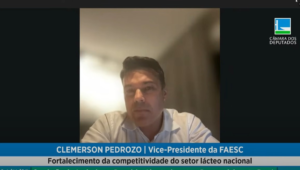 “Quando o setor do leite vai mal, a economia também sofre”, destaca a Faesc, durante audiência pública