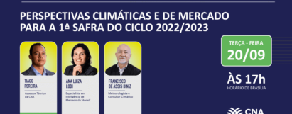 Live - Perspectivas Climáticas e de Mercado para a 1ª Safra do Ciclo 2022/2023