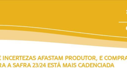 RITMO DE COMERCIALIZAÇÃO DE INSUMOS PARA A TEMPORADA 2023/24 REFLETE A ALTA DOS PREÇOS DE INSUMOS