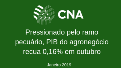 AGROPECUÁRIA CRESCE O DOBRO DA ECONOMIA BRASILEIRA  NO 3°TRIMESTRE DE 2018