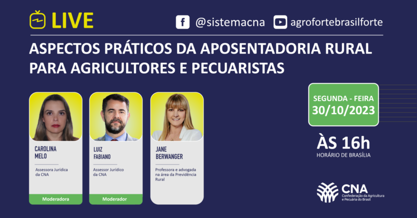 ASPECTOS PRATICOS DA APOSENTADORIA RURAL PARA Card Live AGRICULTORES E PECUARISTAS Landscape