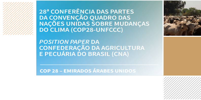 Position Paper da Confederação da Agricultura e Pecuária do Brasil