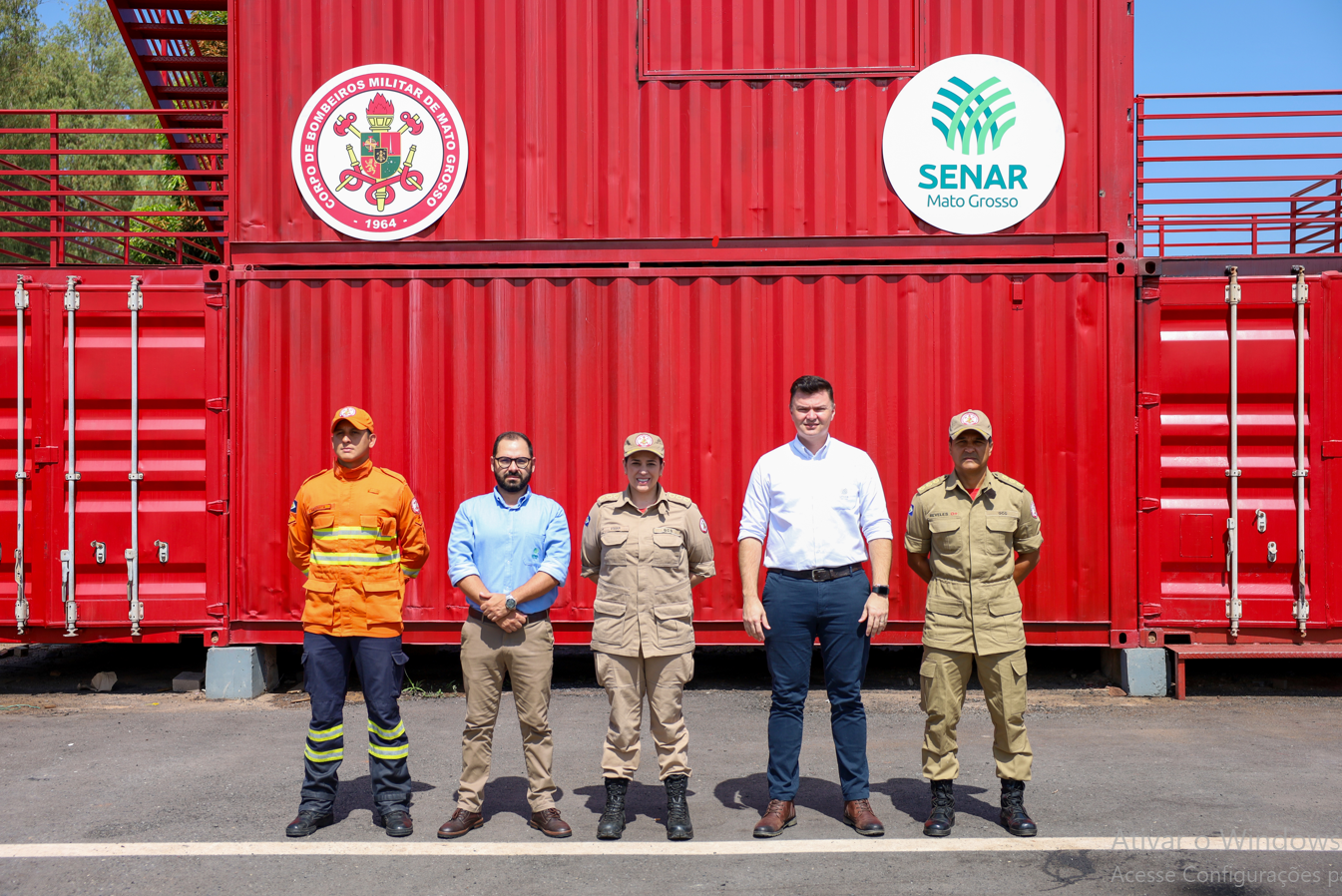 Senar-MT entrega Simulador de  Combate a  incêndio ao Corpo de Bombeiros  de MT