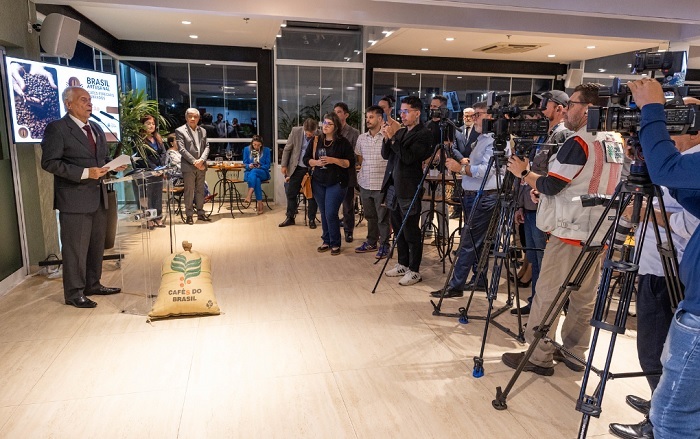 Vice-presidente da CNA, Júlio da Silva Rocha Junior durante cerimônia de premiação